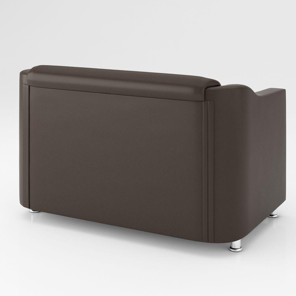 Kit Sofá Namoradeira Reforçada Tilla + 02 Poltronas marrom - 7