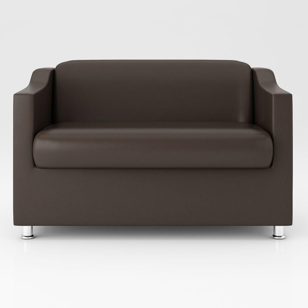 Kit Sofá Namoradeira Reforçada Tilla + 02 Poltronas marrom - 8