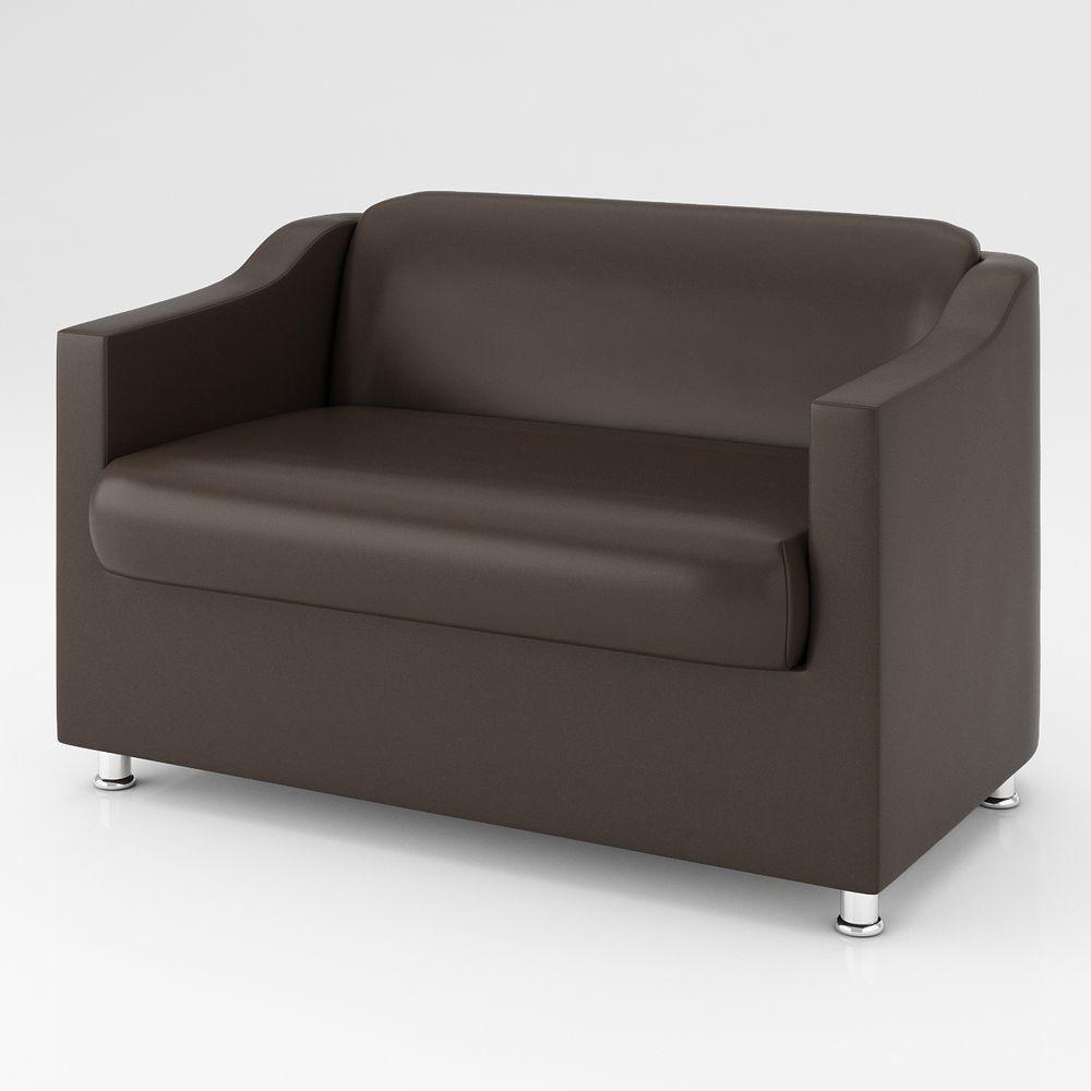 Kit Sofá Namoradeira Reforçada Tilla + 02 Poltronas marrom - 9