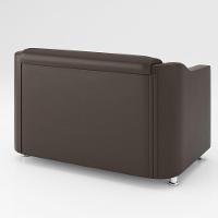 Kit Sofá Namoradeira Reforçada Tilla + 02 Poltronas marrom - 7