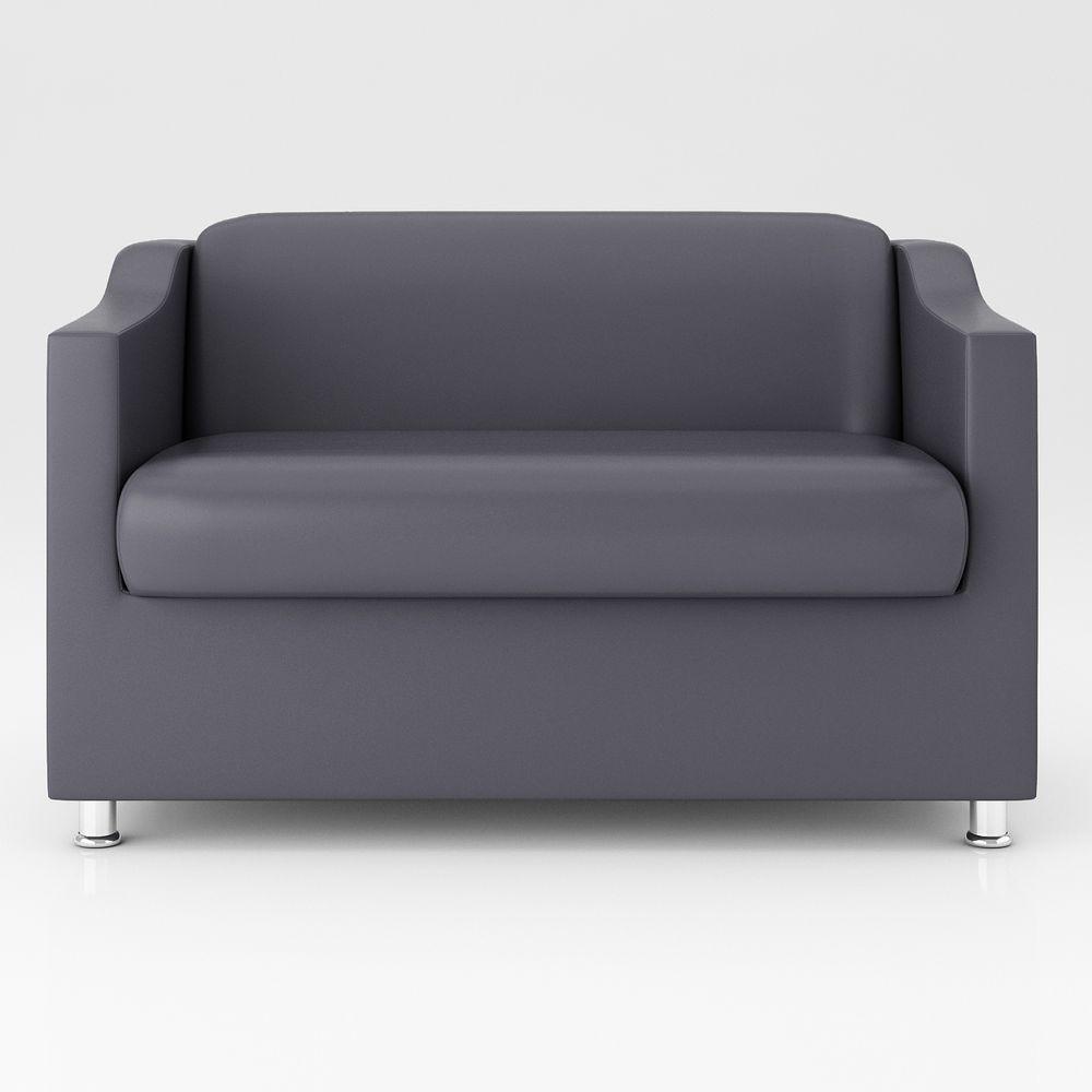 Kit Sofá Namoradeira Reforçada Tilla + 02 Poltronas cinza - 7