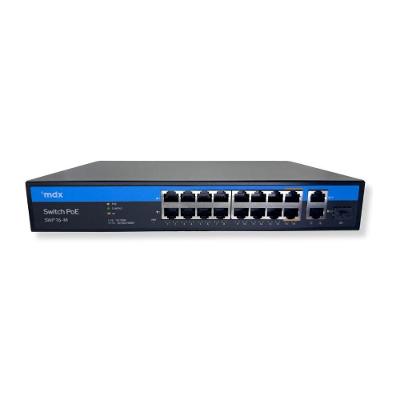 Switch de Rede SWP16-M 16 Portas Poe 10-100M com Uplinks Gigabit Preto Motorola