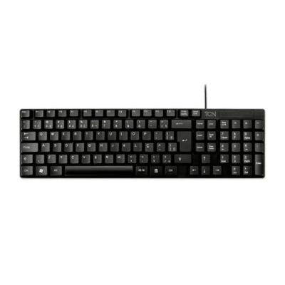 Teclado Office TCN950 ABNT2 USB Slim 105 Teclas Macias Resistente a Agua Preto TCN