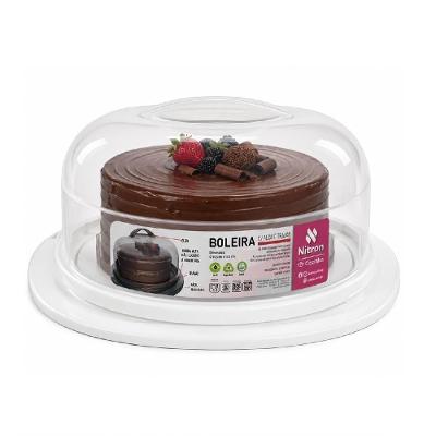 Boleira Porta Bolo com Tampa Plástico Resistente BPA Free para Tortas Transparente Yeet
