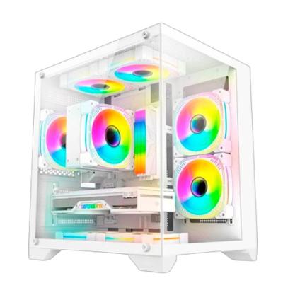 Gabinete Gamer Aquário CG-W830 Mid Tower ATX Vidro Temperado com Gerenciamento de Cabos Branco K-Mex