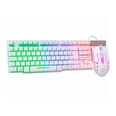 Kit Gamer K-Mex KMW52 + MOA8 Teclado e Mouse LED Anti-Ghosting Branco