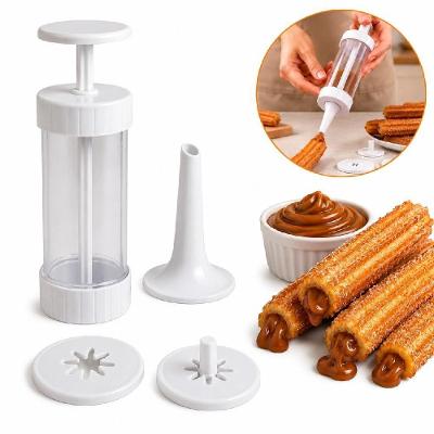 Máquina de Churros Fácil com Plástico Resistente Bico Recheador Manual para Casa Branco Yeet
