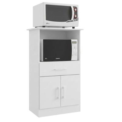 Balcão Multiuso Forno e Micro-ondas 2 Portas 1 Prateleira MDP TAMANHO 62CM Branco