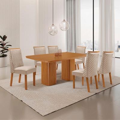 Mesa de Jantar Eloise Yasmin 6 Lugares Retangular MDF 180CM Moderna
