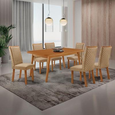 Mesa de Jantar Copper 6 Lugares Retangular MDF 180CM Moderna
