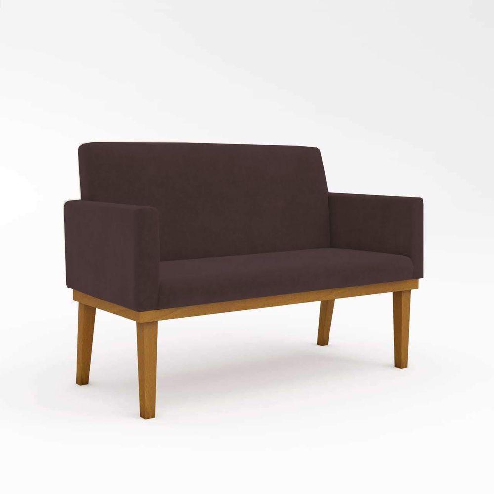 Kit Sofá Com Base Reforçada + 2 Poltronas Sala De Estar Cor:marrom - 6