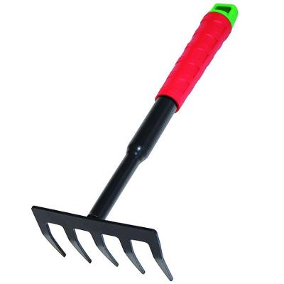Rastelo para Jardim FJ-1006 5 Dentes Corpo de Aço Cabo Antiderrapante Cinza Trapp