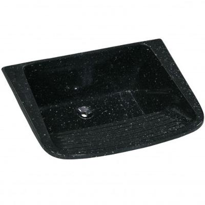 Tanque N graus 1 60x46cm de Sobrepor Mármore Sintético Granitado Preto AJ Rorato