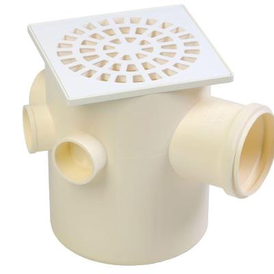 Caixa Sifão com Grelha NR 17 Sistema Sifonado Retenção de Odores 150x185x75mm Branco Krona