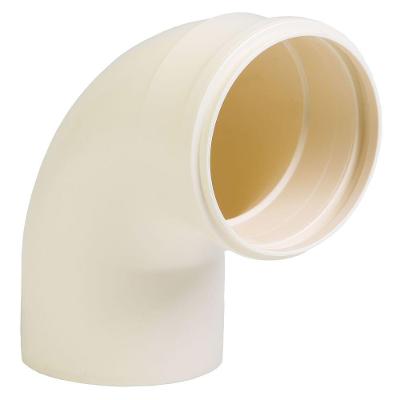 Conexão Hidráulica Curva 90 graus  Curta para Esgoto Primário DN 50 0600 com Curvatura Suave Branco Krona