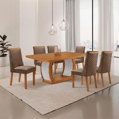 Mesa de Jantar Milena 6 Lugares Retangular MDF 180CM Moderna
