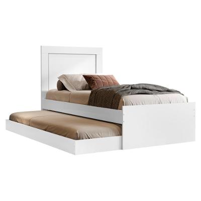Bicama Solteiro com Cama Auxiliar Luara MDF Branco Milani Movelaria
