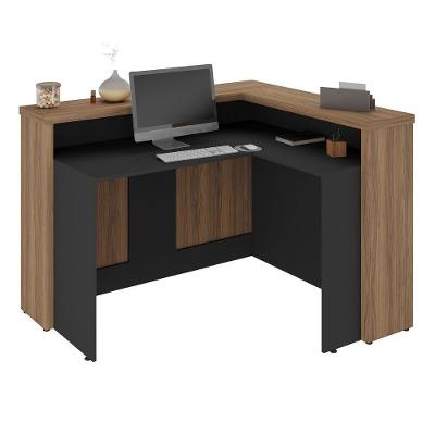 Mesa de Balcão Retangular Y37BA630 Moderno sem Gavetas MDP 135CM Preto Artany