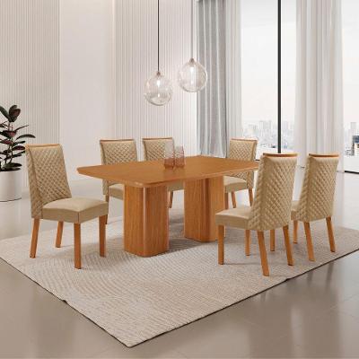 Mesa de Jantar Eloise Yasmin 6 Lugares Retangular MDF 180CM Moderna