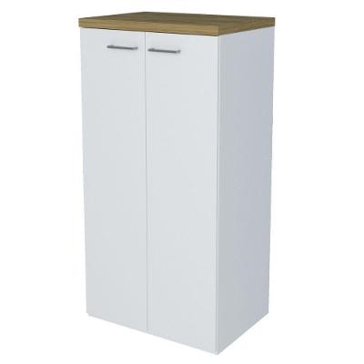 Armário para Escritório TOQ 2 Portas 3 Prateleiras MDP 70CM Branco Artany
