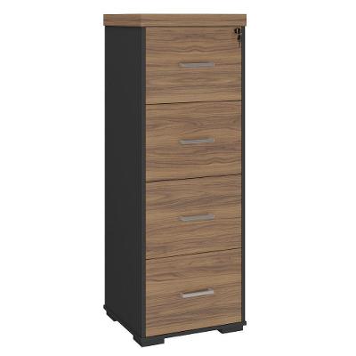 Armário de Arquivo Executivo 4 Gavetas MDP 47CM Preto Artany