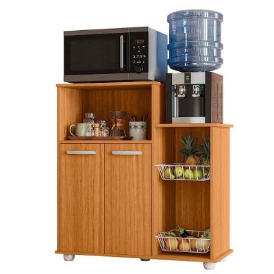 Armário Multiuso Sollys 2 Portas MDP 91CM Freijo Poliman Móveis