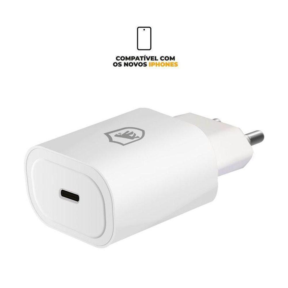 Carregador Turbo Para Iphone / Ipad - 25 W - 5 Anos De Garantia - Original Gshield - Branco - 2