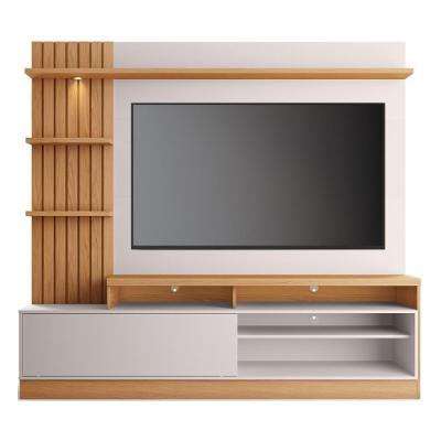 Estante Home para Sala Maceio 1 Portas 3 Prateleiras MDP 200CM Off White