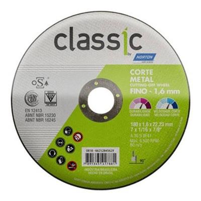 Disco Corte 1.6mm - Fino - Grande 180x1.6x22 Sem Variação único