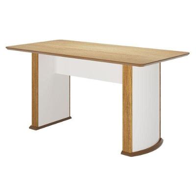 Mesa de Jantar Maia 6 Lugares Retangular MDF 160CM Cinamomo Off White Valdemóveis