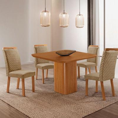 Mesa de Jantar Eloise 4 Lugares Quadrada MDF Laminado 90CM Moderna