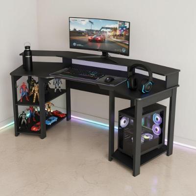 Mesa Gamer CR25062 Moderno sem Gavetas MDF-MDP 186.6CM Preto Multimóveis