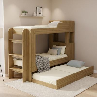 Treliche Solteiro com Baú e 1 Porta CR35549 MDF-MDP Amêndoa Multimóveis