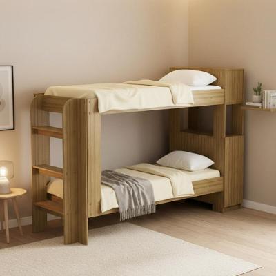 Cama Beliche Solteiro com Baú e 1 Porta CR35548 MDF-MDP Amêndoa Multimóveis