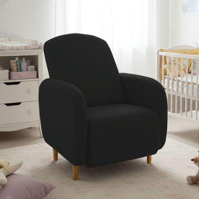 Poltrona de Amamentação D03 Linho Encosto Reclinável Conforto Preto D'Rossi