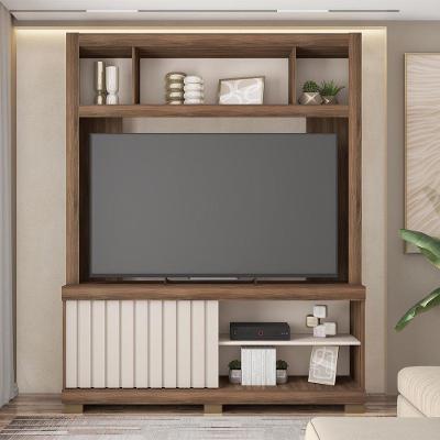 Estante TV Ravik 1 Porta 2 Prateleiras MDP-MDF e HDF TAMANHO 160CM Nogueira e Off White