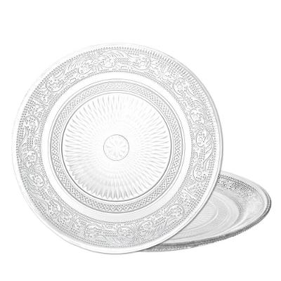 Prato de Sobremesa Revelo em Vidro Transparente Fino 18cm Kit com 2 Unidades para Mesa Posta