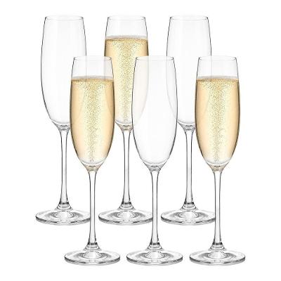 Taça de Champanhe TCCH-149TR para Espumante Cristal Transparência Cristalina Kit 6 Unidades