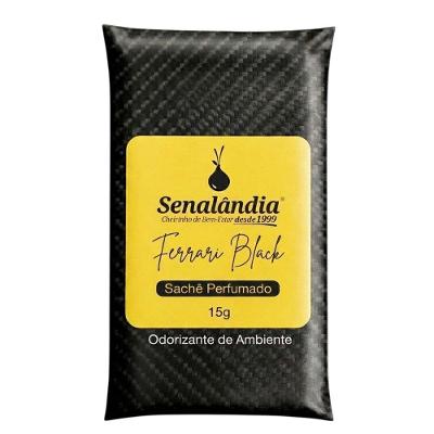 Sachê Perfumado Ferrari Black Perfuma Ambientes sem Energia Elétrica Senalândia