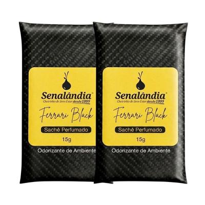 Sachê Perfumado Ferrari Black Fragrância Marcante para Carro e Guarda Roupa Senalândia
