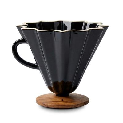 Suporte para Filtro de Café 103 de Cerâmica Resistente a Choques Térmicos Preto Ceraflame