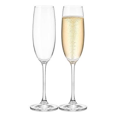 Taça de Champanhe TCCH-149TR para Espumante Cristal Transparência Cristalina Kit 2 Unidades