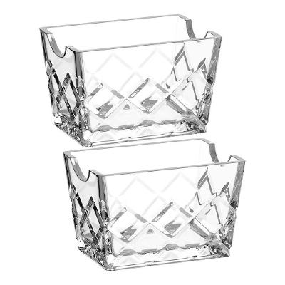 Porta Sachê Luxe para Açúcar Adoçante e Ketchup em Vidro Organizador para Mesa Transparente