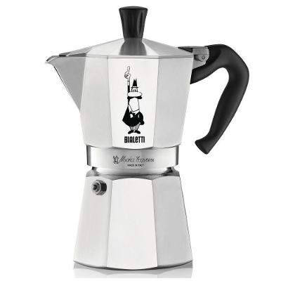 Cafeteira Italiana Nuova Moka Express 6 Xícaras Alumínio Válvula Segurança Fogão Inox Bialetti