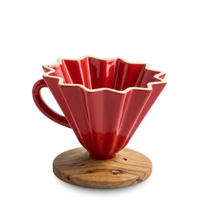 Suporte para Filtro de Café 100 em Cerâmica Alta Resistência Vermelho Ceraflame