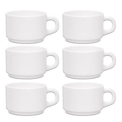 Jogo de Xícara de Café Essenza 6 Unidades Vidro Opalino Resistente a Choques Térmicos