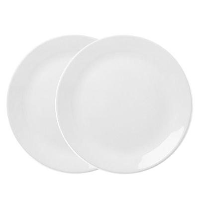 Prato de Sobremesa Essenza 29cm Vidro Opalino Resistente a Choques Térmicos para Mesa Branco Rojemac