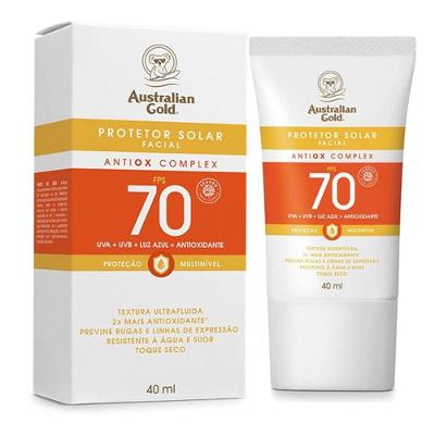 Protetor Solar Facial Antiox Complex Ultra Fluido FPS 70 40ML com Ação Antioxidante Australian Gold