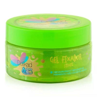 Gel Fixador Beauty Slime Suave com Cor Divertida Verde Neon 200g Delikad