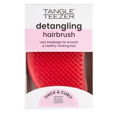 Escova The Original Thick & Curly Desembaraça Cacheados com Cerdas Firm Flex Rosa Tangle Teezer
